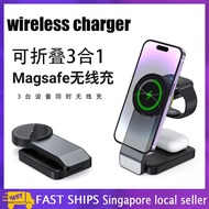 3-in-1 Magnetic Wireless Charger for Smartphones  Wireless Earbuds and Smartwatches