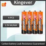 * /Kingever AA/AAA battery (4-pcs/1-pad) extra heavy duty,carbon  0.0% mercury, 1.5V R6, non-recharg
