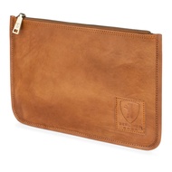 BERLINER BAGS Vintage Leather Document Pouch Theo XL, Passport Holder and Travel Organizer - Brown