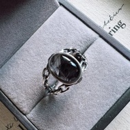 黑銀鈦水晶 s 925 銀