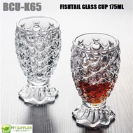 BCU-K65 GLASS WARE K65 FISHTAIL GLASS CUP 175ML