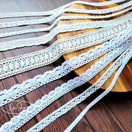 LyNa- [5 meter roll] White cotton lace ribbon 1cm to 6cm