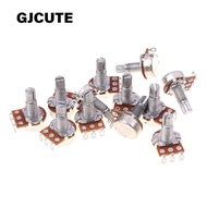 GJCUTE A500K B500K A250K B250K A50K B50K A25K B25K Potentiometer Splined Small Pot Electric Guitar B