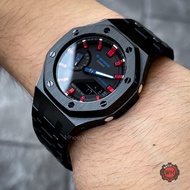 G-shock Black Casioak Steel 42mm Dial Red Original Hour Markers