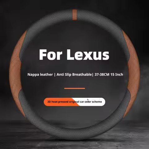For Lexus Perforated Steering Wheel Cover Nappa Leather Fit NS ES RX ES300h ES350h RX RX350 RX500h N