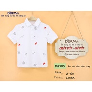 Da705 German collar shirt Dokma bamboo fiber (2-6T) short sleeve