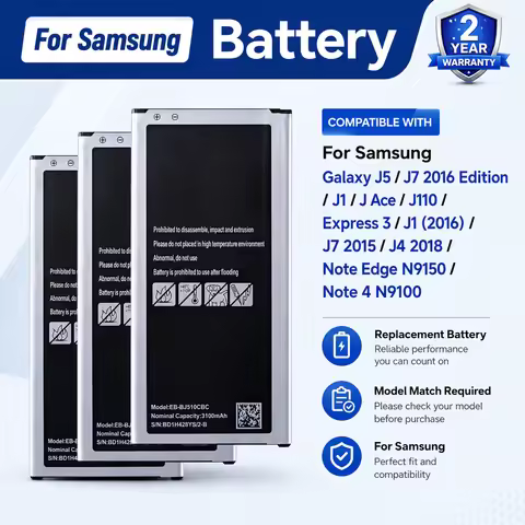 New High Capacity EB-BJ510CBC BJ700BBC Battery for Samsung Galaxy J5 J7 J1 Ace Express 3 J1 2016 J7 