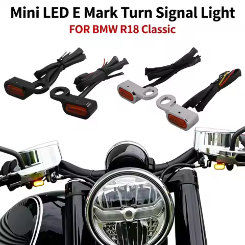 NEW R18 Classic Motorcycle Mini LED E Mark Turn Signal Light Running Indicator Lamp For BMW R18 R 18