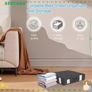 AVOCAYY Foldable Bedding Organizer, Visible Window Zipper Bed Sheet Set Storage Box, Convenient Bedd