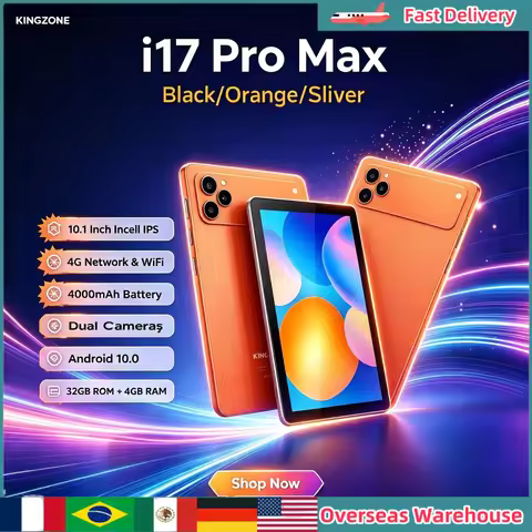 I17 Pro Max Tablet Handheld Flat Display 4G Call Game Console 10.1-inch Incell Screen Wifi 4000mAh B