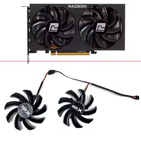 2pcs NEW Cooling Fan 85MM 4PIN FDC10H12S9-C RX5700 5600 5500 XT GPU FAN Powercolor AMD Radeon RX 660
