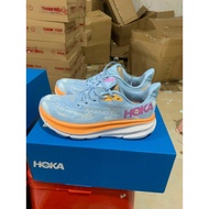 HOKA booster shoes High quality running shoes HOKA ONE ONE Clifton 9 Shock Absorption Sneakers Running Shoes Cool blue orange