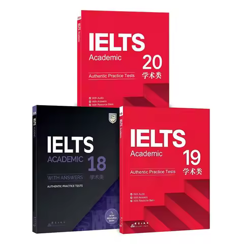1 book English Ielts 17/18/19/20 Academic Speaking Listening Reading Writing Study Book Workbook Aut