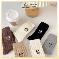 High Socks, Cotton Socks, Embroidered Socks, Bear Socks, Breathable Cotton, Sweat Absorbent COZY