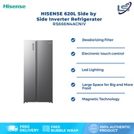 HISENSE 620L Side by Side Inverter Refrigerator RS666N4ACNIV |  Digital Sensor | Double Cooling | De