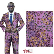 FILL 1 Yard African Fabric, Cotton Ankara Wax Print Fabric, Craft Gold Foil Shimmer Patchwork Textil