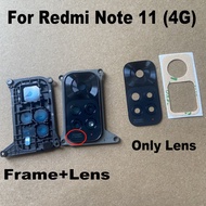For Xiaomi Redmi Note 11 Back Camera Lens Rear Glass With Frame Cover 4G Global 2201117TG 2201117TI 