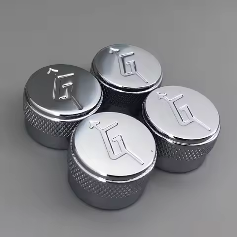 Chrome Black Gretsch Guitar Knobs 4 Pieces