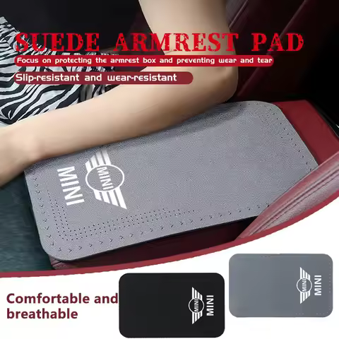 Car Armrest Leather Cover Cushion Center Console Protector Pad For MINI R55 R56 F55 F56 Cooper One J