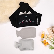 COOLSY Hot Water Bottle Belt 1 L, Hot Water Bottles Natural Rubber Leak-Proof With Lid, Removable For Cleaning, Hot Water Bottle Belt