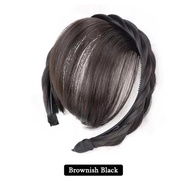 Bando Kepang Poni Lurus Korea Style Rambut Palsu Wanita Hitam Black Brown