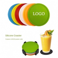 Silicone Coaster Support Printing Pattern LOGO Silicone Coaster