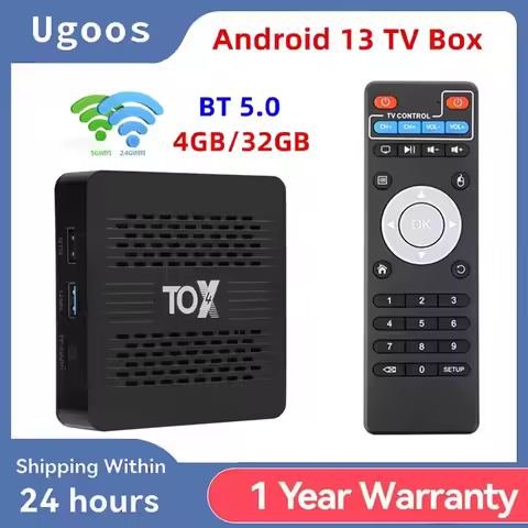 Original TOX4 Smart TV box RK3528 Android 13 4GB 32GB BT5.0 AV1 1000M LAN 2.4G 5.8G Dual Wifi 4K Mul
