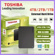 Toshiba External Harddisk 4TB/2TB/1TB ฮาร์ดดิสก์แบบพกพา HDD 2.5" USB3.0 Highspeed ที่เก็บข้อมูลแบบพก