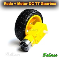 6.5cm DC TT Gearbox Wheel + Motor Package – Arduino DIY Robot Car Drive Dynamo