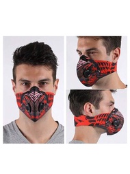豹紋防塵&amp;防霾戶外運動口罩,可水洗重複使用,臉部防護口罩
