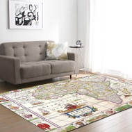 Large World Map Cars Rug Bedroom Kids Baby Play Crawling Mat Memory Foam Area Rugs Car for Living Ro