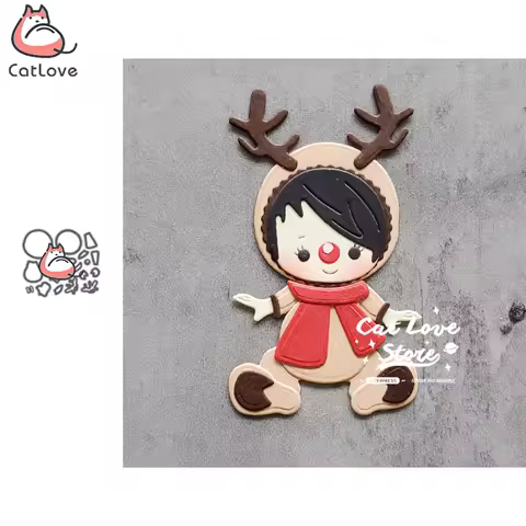 Catlove Reindeer Baby Animal Metal Cutting Dies Scrapbooking Mold Stencil Die Cuts Card Making Craft