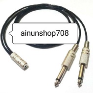 Kabel Canare Jack 3.5mm Stereo Female To 2 Akai TRS 6.5 Male 1 Meter