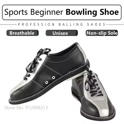 Unisex Breathable Bowling Shoes Men and Women Skidprood Sole Bowling Sneakers Sports Beginner Fitnes