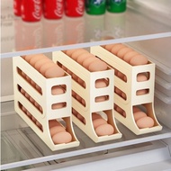 Egg tray, refrigerator egg tray with smart 2-layer design and high-quality self-rolling eggs
