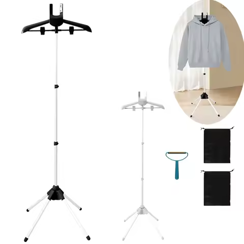 Steamer Stand Adjustable Clothes Steamer Rack Telescopic Foldable Standing Garment Hanger Easy to In