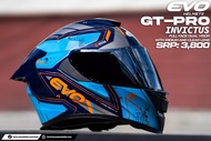 EVO GT-PRO INVICTUS BLUE (SILVER IRIDIUM LENS) FULL FACE DUAL VISOR WITH FREE CLEAR LENS