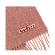 Acne Studios Narrow Wool Fringe Muffler Rose Melange
