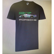 < Porsche Car Owner Boutique > Men's Short-Sleeved Top T-Shirt Polo Shirt (Black 917 Model Pattern) 