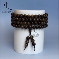 [LC-VT116] Loc Cat agarwood sunken bracelet 6/7/8mm 108h long lasting fragrance - feng shui attracts
