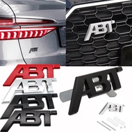3D Metal ABT Logo Front Grill Side Fender Badge Rear Trunk Boot Emblem Car Sticker For VW Audi A3 A4