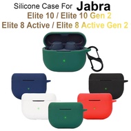 Silicone Case With Keychain Bluetooth Earphone Protective Case For Jabra Elite 10 / Elite 10 Gen 2 /