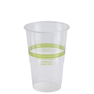 100% Compostable Cups by World Centric, Made from Ingeo PLA, for Cold Drinks, Clear, 9 oz (Pack of 2