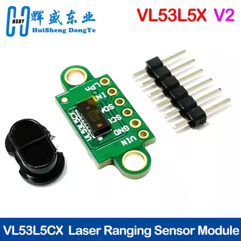 VL53L5X V2 TOF Wide Field Time of Flight Multi Area Laser Ranging Sensor Module VL53L5CX with Cover