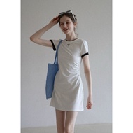 [EGGKA] A-line bow dress with hem |Autumnclothing