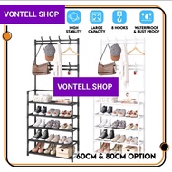 VONTELL SHOP Shoe Rack With Hanging Area Shoe Shelf Large Capacity Shoe Rack Rak