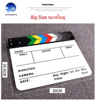 Clapper Board Acrylic Movie Action Slate Clapper Board ลูกตุ้มคณะอะคริลิค ( มีปากกาแถมให้ )