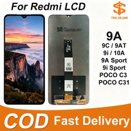 Tek.sejam Original LCD For RedmiI 9A/9C/9i/9AT/10A Poco C3/C31 display screen Assembly replacement