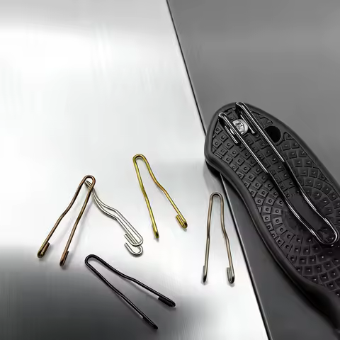 1 Piece Custom Steel Wire Back Clip DIY Folding Knife Update Supplies for Spyderco Knife Accessories