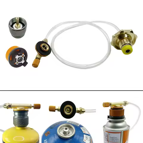 Camping Gas Stove Gas Cylinder Propane Refill Adapter Outdoor Burner LPG Flat Cylinder Tank Coupler